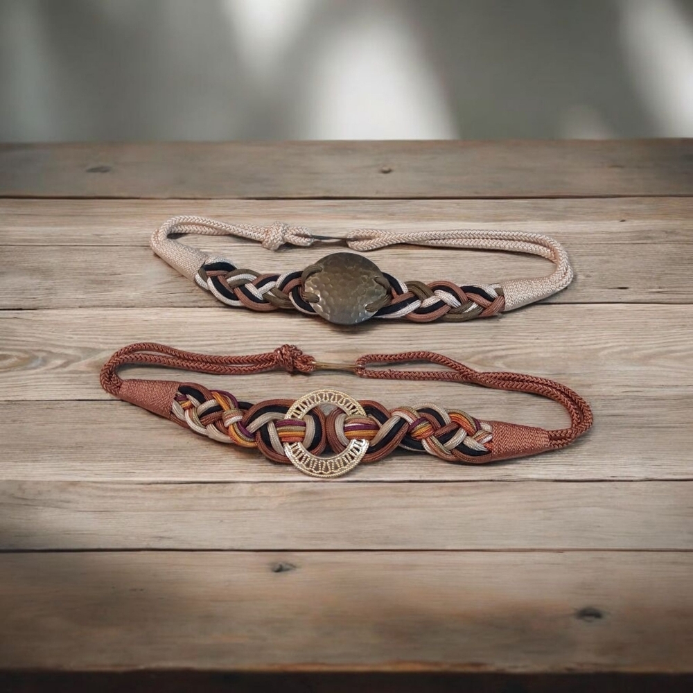 Vintage Braided Bohimaian Hippie Western Womens Belts Bundle